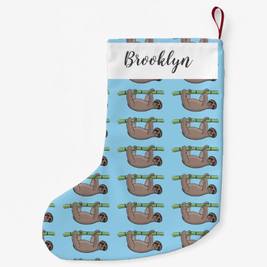 Kute glimlach op bamboe cartoon afbeelding kleine kerstsok (Achterkant)