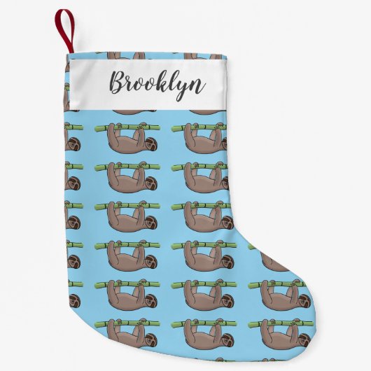 Kute glimlach op bamboe cartoon afbeelding kleine kerstsok (Voorkant)