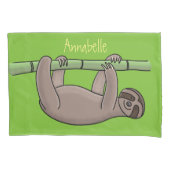 Kute glimlach op bamboe cartoon afbeelding kussensloop (Voorkant)