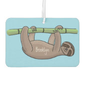 Kute glimlach op bamboe cartoon afbeelding luchtverfrisser (Achterkant)