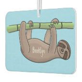 Kute glimlach op bamboe cartoon afbeelding luchtverfrisser (Links)