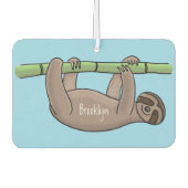 Kute glimlach op bamboe cartoon afbeelding luchtverfrisser (Voorkant)