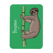 Kute glimlach op bamboe cartoon afbeelding magneet (Verticaal)