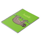 Kute glimlach op bamboe cartoon afbeelding notitieboek (Linkerzijde)