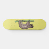 Kute glimlach op bamboe cartoon afbeelding persoonlijk skateboard (Horizontaal)