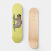 Kute glimlach op bamboe cartoon afbeelding persoonlijk skateboard (Voorkant)