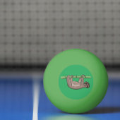 Kute glimlach op bamboe cartoon afbeelding pingpongbal (Net)