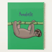 Kute glimlach op bamboe cartoon afbeelding planner (Achterkant)