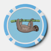 Kute glimlach op bamboe cartoon afbeelding poker chips (Achterkant)