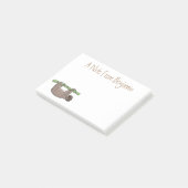 Kute glimlach op bamboe cartoon afbeelding post-it® notes (Schuin)