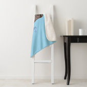 Kute glimlach op bamboe cartoon afbeelding sherpa deken (In situ)