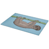 Kute glimlach op bamboe cartoon afbeelding snijplank (Hoek)