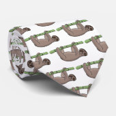 Kute glimlach op bamboe cartoon afbeelding stropdas (Opgerold)