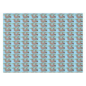 Kute glimlach op bamboe cartoon afbeelding tafelkleed (Voorkant (Horizontaal))