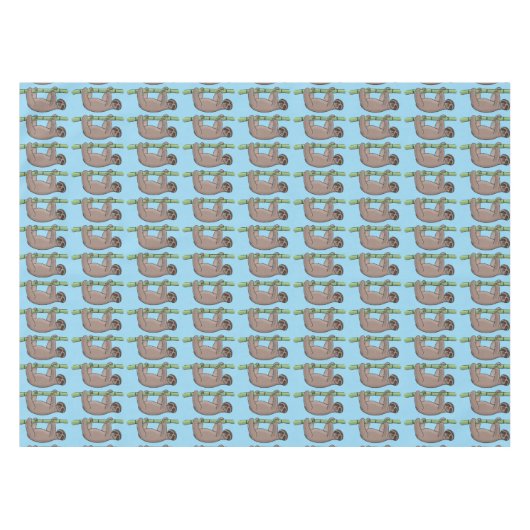 Kute glimlach op bamboe cartoon afbeelding tafelkleed (Voorkant (Horizontaal))