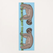 Kute glimlach op bamboe cartoon afbeelding yogamat (Voorkant)