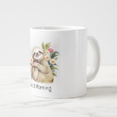 Kute glimlach-sleuf met bloemen - Goedemorgen Grote Koffiekop (Voorkant rechts)