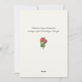 Kute glimlach  Valentijn Cupid met Rozen Feestdagenkaart (Achterkant)