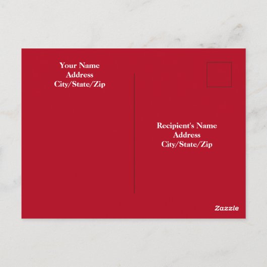 Kute glimlach White Reindeer Dog Red Kerstmis Briefkaart (Achterkant)