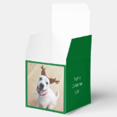 Kute glimlach witte rendierhond Dog kerstgroen Bedankdoosjes (Geopend)