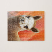 Kute glimlachende alpaca puzzels (Horizontaal)