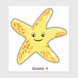 Kute glimlachende Starfish Sticker