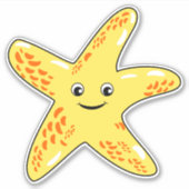 Kute glimlachende Starfish Sticker (Voorkant)