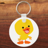 Kute glimlachte Cartoon Ducking Sleutelhanger (Voorkant)