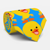 Kute glimlachte Cartoon Ducking Stropdas (Opgerold)