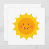 Kute glimlende zon kaart (Voorkant / Achterkant)
