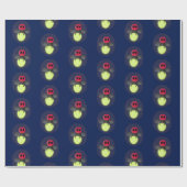 Kute gloed bug firefly cartoon illustratie cadeaupapier (Vlak)