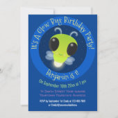 Kute gloed bug firefly cartoon illustratie kaart (Voorkant)