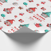 Kute Gnome Pattern-ondernaam van Santa Cadeaupapier (Hoek)