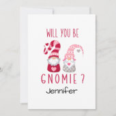 Kute Gnome Personalized Romanitic Valentijn Feestdagenkaart (Voorkant)