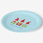 Kute gnomen en meerkleurige paaseieren, Birthday P Papieren Bordje (Gekanteld)