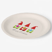 Kute gnomen en meerkleurige paaseieren van zaterda papieren bordje (Gekanteld)