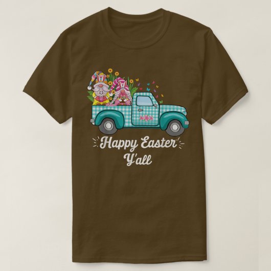 Kute gnomen met bunny Ears Egg Hunting East T-shirt (Design voorkant)