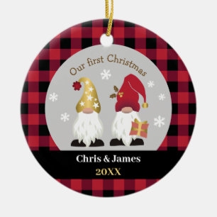 Kute Gnomen, onze eerste kerstbuffels Keramisch Ornament