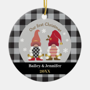 Kute Gnomen, onze eerste kerstbuffels Keramisch Ornament