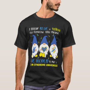 Kute Gnomen Peace Love Down Syndrome Awareness T21 T-shirt