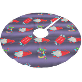 Kute Gnomes, blauw kerstfeest Kerstboom Rok