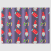 Kute Gnomes, blauw kerstfeest Tissuepapier (Voorkant)