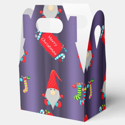 Kute Gnomes Blue Kerstmis Bedankdoosjes (Geopend)