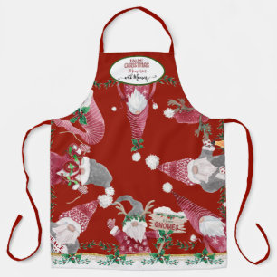 Kute Gnomes die kerstherinneringen met mama aan he Schort