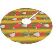 Kute Gnomes, Gold Kerstmis Kerstboom Rok (Gekanteld)