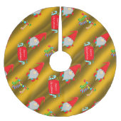 Kute Gnomes, Gold Kerstmis Kerstboom Rok (Voorkant)