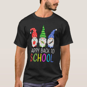 Kute Gnomes Happy Back to School Teachers Student T-shirt