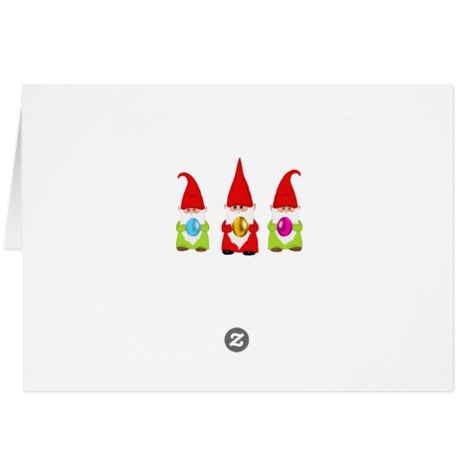 Kute Gnomes Holding paaseieren (Achterkant Horizontaal)