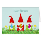 Kute Gnomes Holding paaseieren (Voorkant Horizontaal)