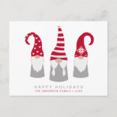 Kute Gnomes kerst Feestdagenkaart (Voorkant)